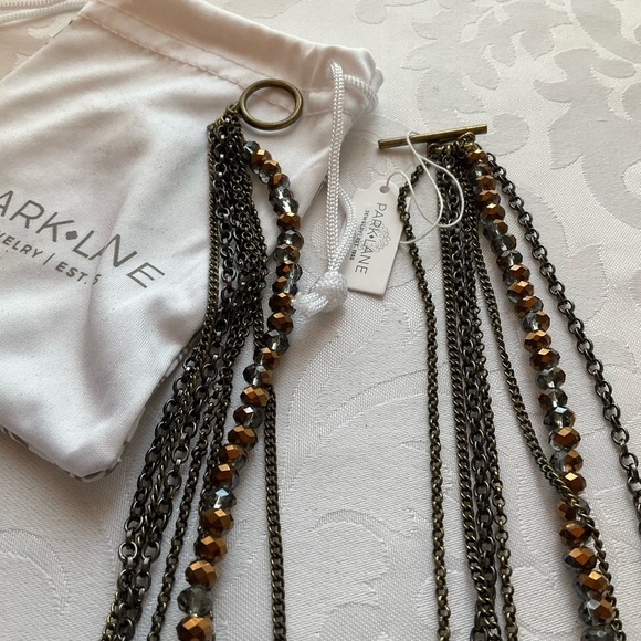 ParkLane Glam & Go Necklace Multi Strands beads and chains Toggle Closure - Picture 3 of 14